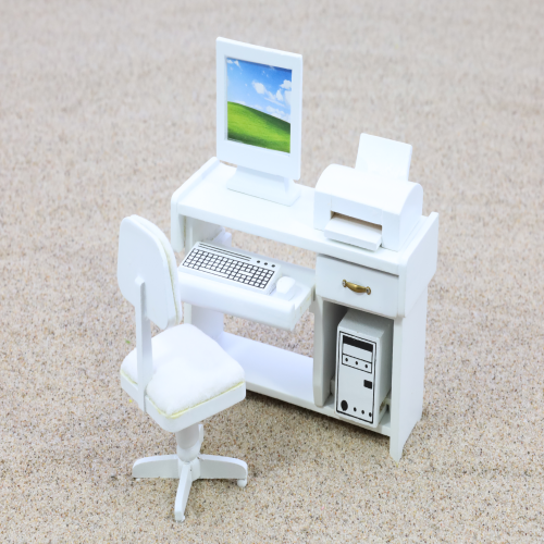 가구2012 흰색 컴퓨터 책상 세트